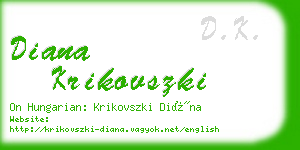 diana krikovszki business card